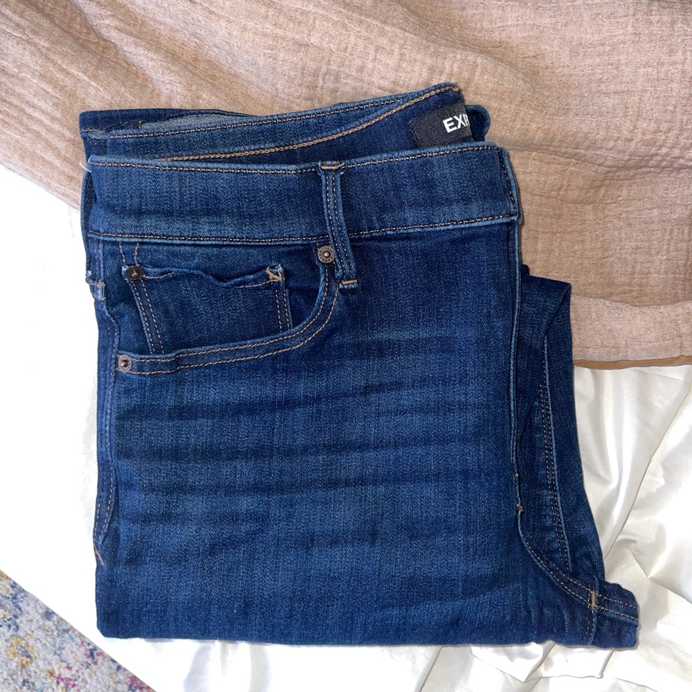EXPRESS WOMEN’S DENIM - size 14 R - bootcut STRETCH - dark blue wash